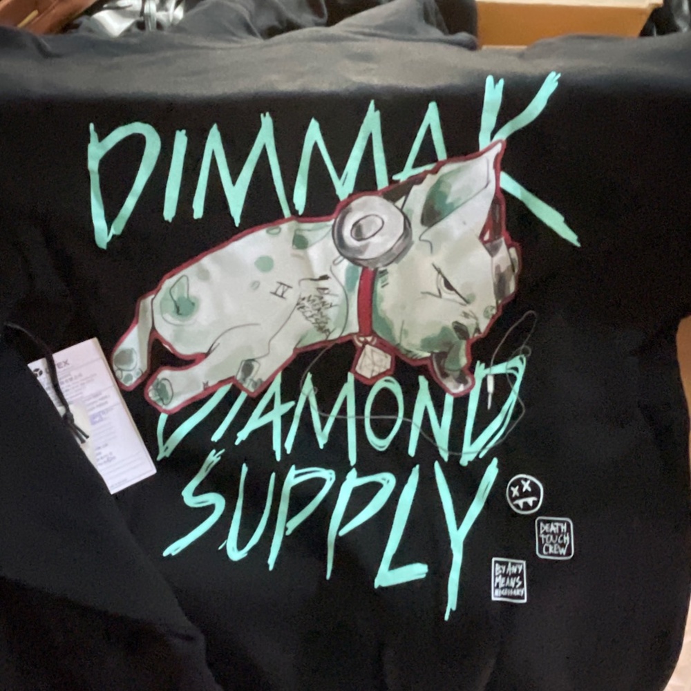 Diamond Supply Co Dim Mak Collab Hoodie Sz L BNWT Rare sweater OG NEW Mens skate